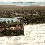 Gruss von der Ludwigshöhe bei Darmstadt - Litho