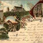 Gruss aus von der Wartburg Eisenach - Litho
