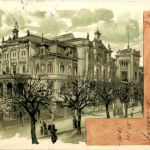 Karlsruhe - Künstlerkarte C. Münch - Litho