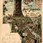 Leipzig vom Mont Scherbelio - Litho