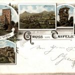 Gruss aus Annweiler & Trifels - Litho