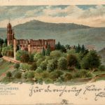 Klosterruine Limburg bei Bad Dürckheim - Litho