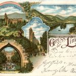 Gruss von der Limburg bei Bad Dürckheim - Litho