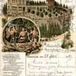 Gruss vom Osterberg Cossebaude - Litho
