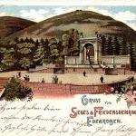 Gruss vom Sieges & Friedensdenkmal Edenkoben - Litho