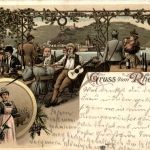 Gruss vom Rhein - Litho