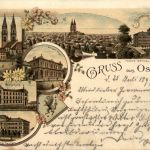 Gruss aus Oschatz - Litho
