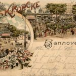 Gruss aus Hannover Cafe Kröpcke - Litho
