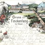 Gruss vom Dinckenfang bei Maxen - Litho