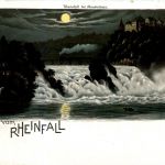Gruss vom Rheinfall - Litho