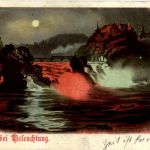 Rheinfall bei Beleuchtung