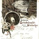 Gruss vom Unteren Grindelwald Gletscher - Litho