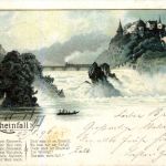 Gruss vom Rheinfall - Litho