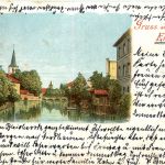 Gruss aus Erfurt - Im Venedig - Litho