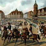Einzug der Monarchen in Leipzig am 19. Oktober