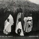 Edinburgh - Scottish National Exhibition 1908 - Senegalese Village - The Chief Pathe and his Family