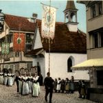 Appenzell - Prozession bei der Abtskirche