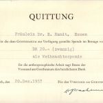 Dornach - Goetheanum - Quittung für Spende