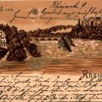 Gruss vom Rheinfall - Litho