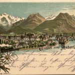 Gruss aus Interlaken - Litho