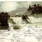 Gruss vom Rheinfall - Litho