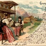 Gruss aus der Schweiz - Litho