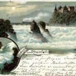 Gruss vom Rheinfall - Litho