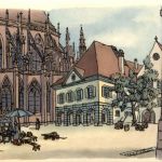Freiburg - Stadtwache - Künstlerkarte H. v. Geyer