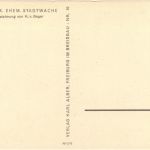 Freiburg - Stadtwache - Künstlerkarte H. v. Geyer