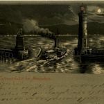 Lindau - Hafeneinfahrt bei Mondschein