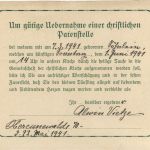 Übernahme einer christlichen Patenstelle