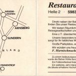 Balve - Restaurant Balver Höhle - Klappkarte