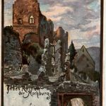 In den Ruinen der Hochburg - Künstlerkarte C. Biese