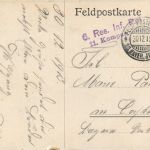 Kriegerdenkmal in Nordfrankreich - Feldpost