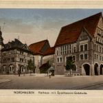 Nordhausen - Rathaus mit Sparkassen Gebäude