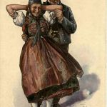 Schwarzwälder Tanz - Künstlerkarte Fr. Reiss