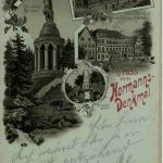 Gruss vom Hermannsdenkmal Gasthof Hermanns Denkmal - Litho