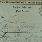 Gruss vom Hermannsdenkmal Gasthof Hermanns Denkmal - Litho