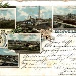 Gruss aus Eschweiler - Litho - Bergbau Glück auf