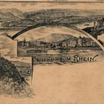 Gruss vom Rhein Lahnstein - Litho