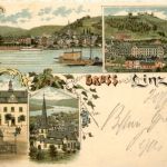 Gruss aus Linz am Rhein - Litho