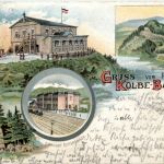Gruss vom Restaurant Kolbe Baude - Dittersbach - Litho