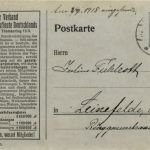 Mitglieds Ausweiskarte - Verband reisender Kaufleute 1918