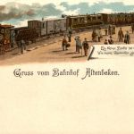 Gruss vom Bahnhof Altenbeken - Litho