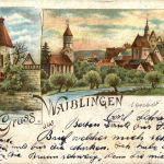 Gruss aus Waiblingen - Litho