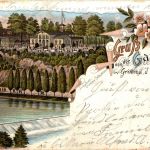 Gruss von der Gattersburg in Grimma - Litho