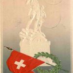 Tell Denkmal in Altdorf - Litho