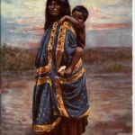 A Ravasupai Indian Squaw and Papoose