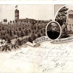 Gruss von der Bismarckhöhe Bad Elmen - Litho