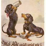 München - Gruss vom Oktoberfest 1968 - Dackel Bier